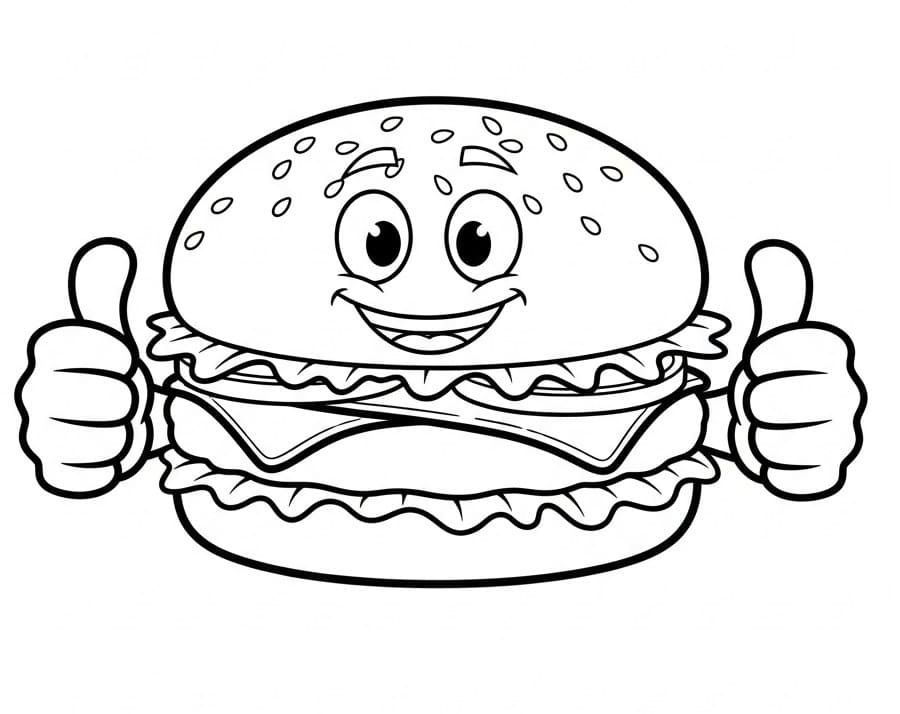 Animated Hamburger ausmalbilder