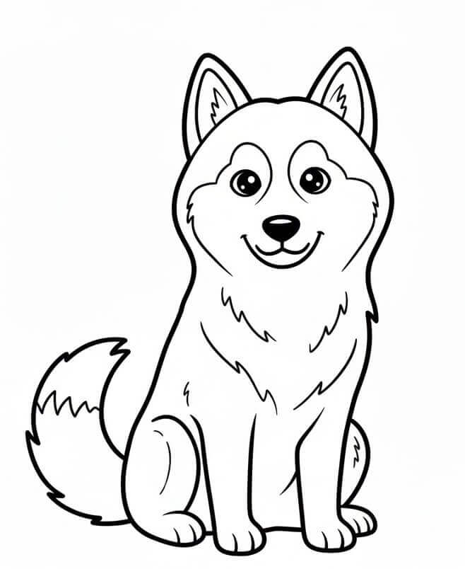 Husky ausmalbilder
