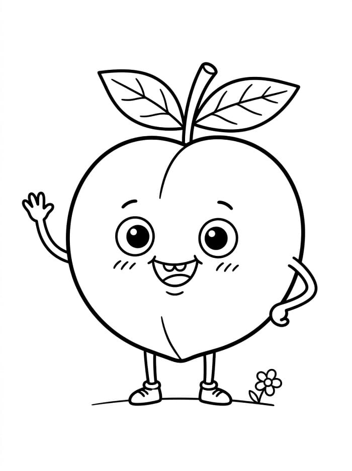 Animated Pfirsich ausmalbilder