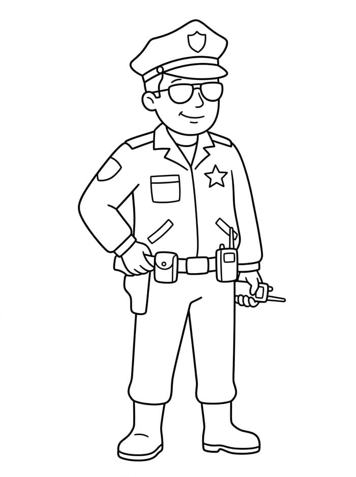 Animated Polizist ausmalbilder