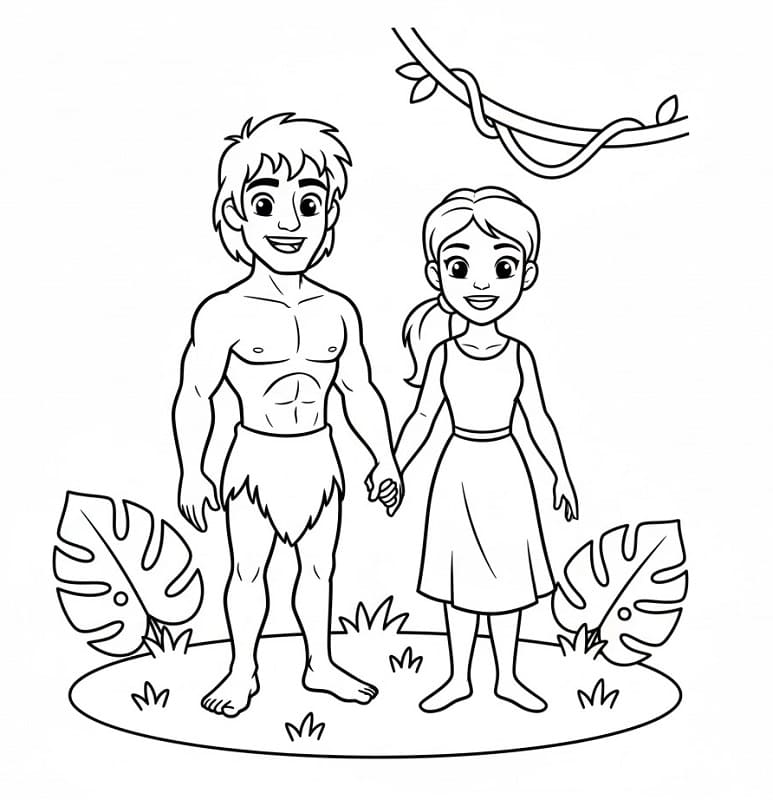 Animated Tarzan ausmalbilder