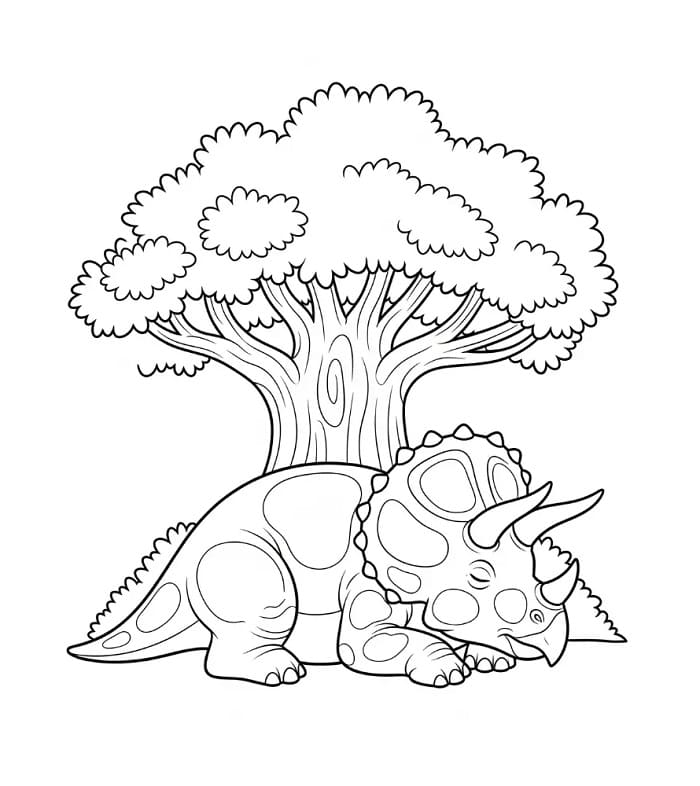 Animated Triceratops ausmalbilder