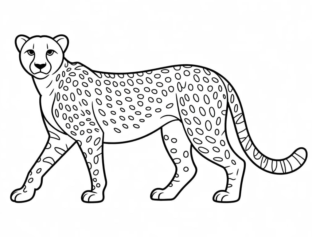 Anime Gepard ausmalbilder