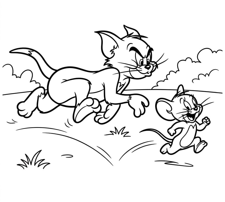 Animierte Tom und Jerry ausmalbilder