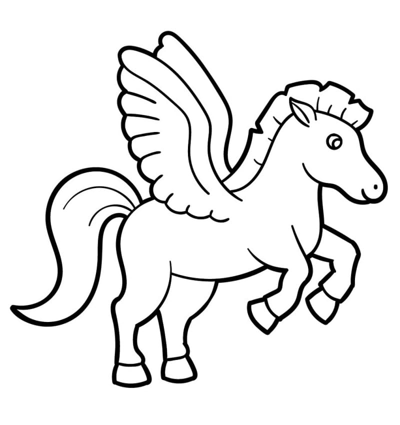 Animierter Pegasus ausmalbilder