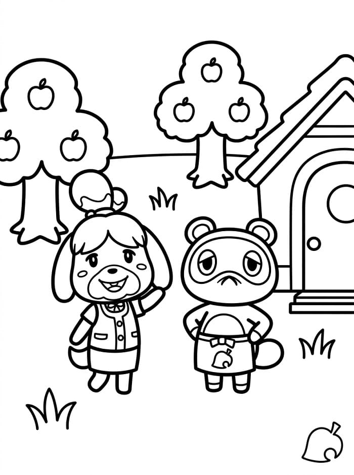 Animiertes Animal Crossing ausmalbilder