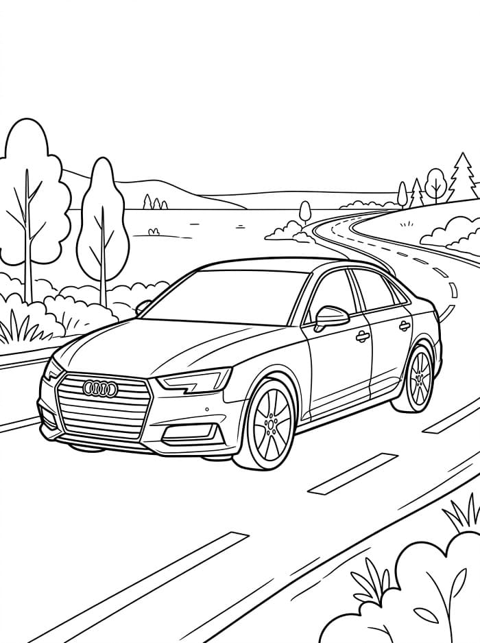 Audi Auto ausmalbilder