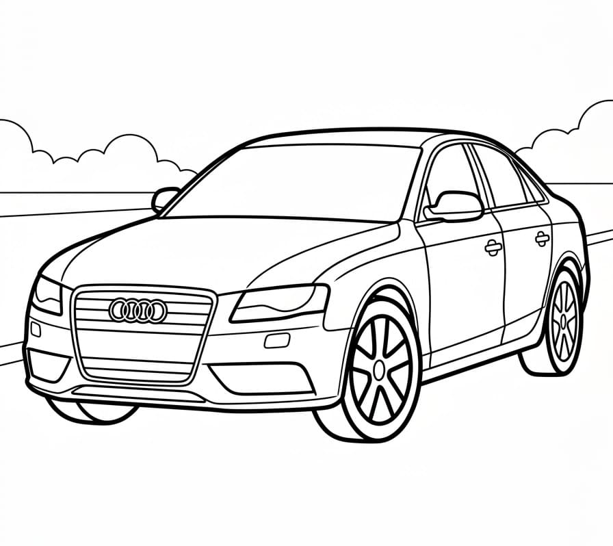 Audi Sportwagen ausmalbilder