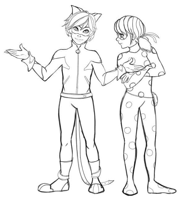 Ausdruckbare Miraculous Ladybug ausmalbilder