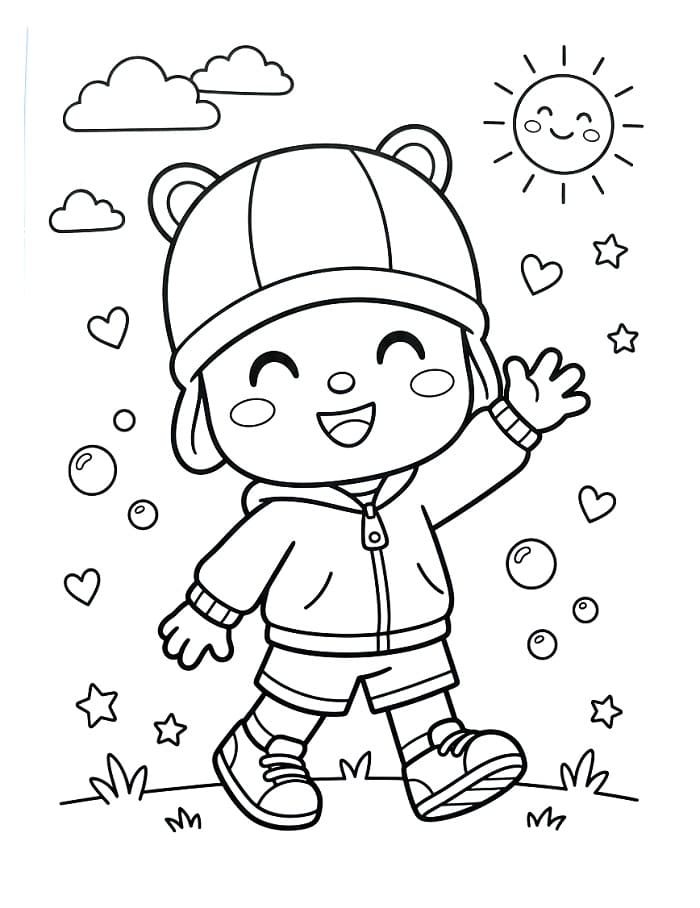 Ausdruckbare Pocoyo ausmalbilder