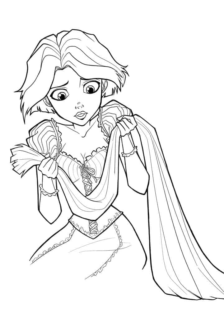 Ausdruckbare Rapunzel ausmalbilder