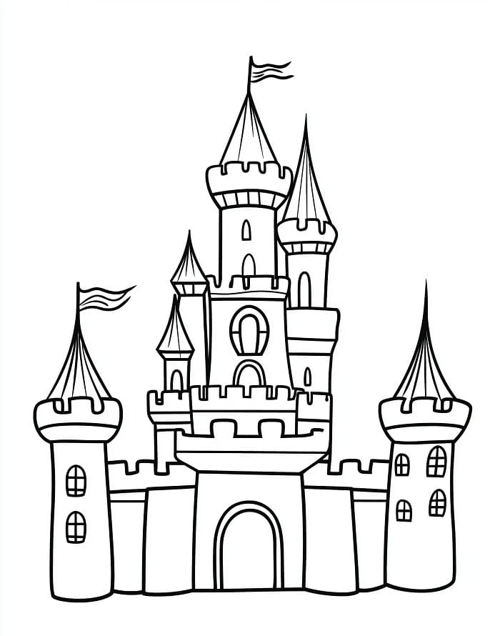 Ausdruckbare Schloss ausmalbilder