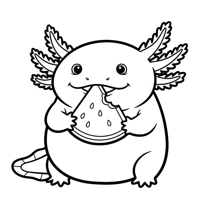 Ausdruckbarer Axolotl ausmalbilder
