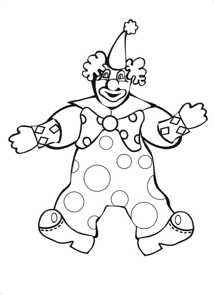 Ausdruckbarer Clown ausmalbilder