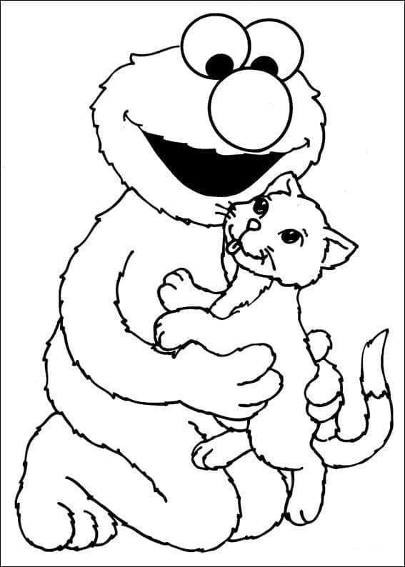 Ausdruckbarer Elmo ausmalbilder