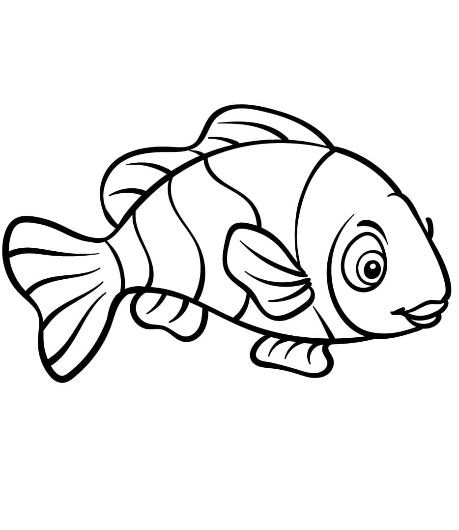Ausdruckbarer Fisch ausmalbilder