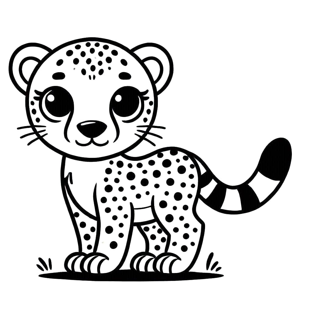 Ausdruckbarer Gepard ausmalbilder