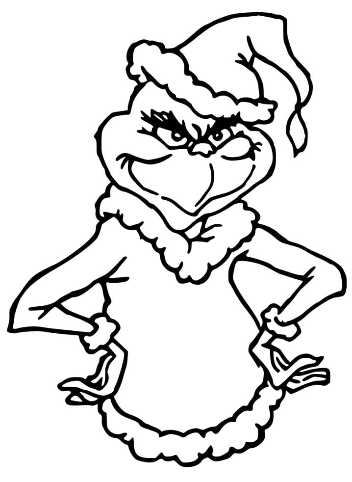Ausdruckbarer Grinch für Kinder ausmalbilder