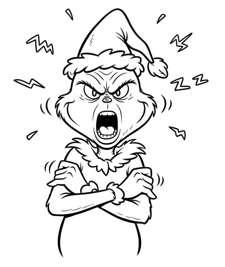 Ausdruckbarer Grinch ausmalbilder