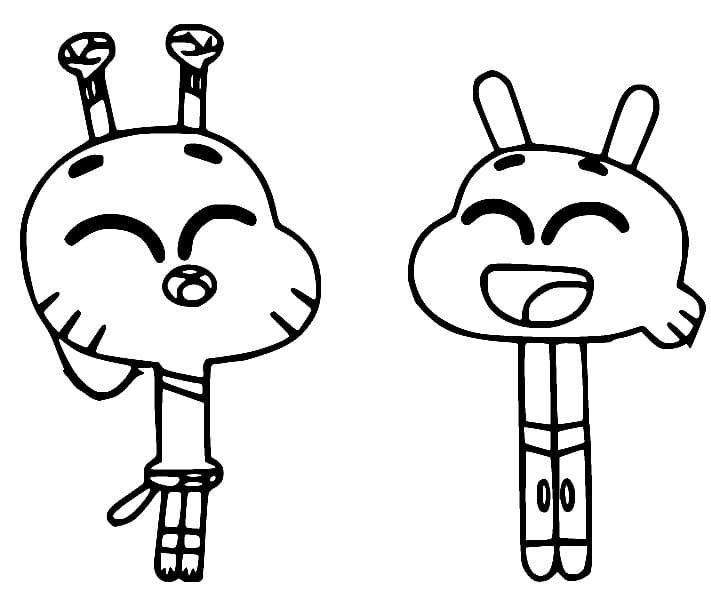Ausdruckbarer Gumball ausmalbilder