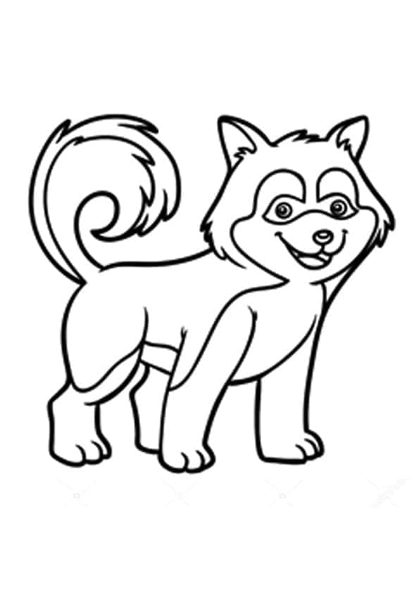 Ausdruckbarer Husky ausmalbilder