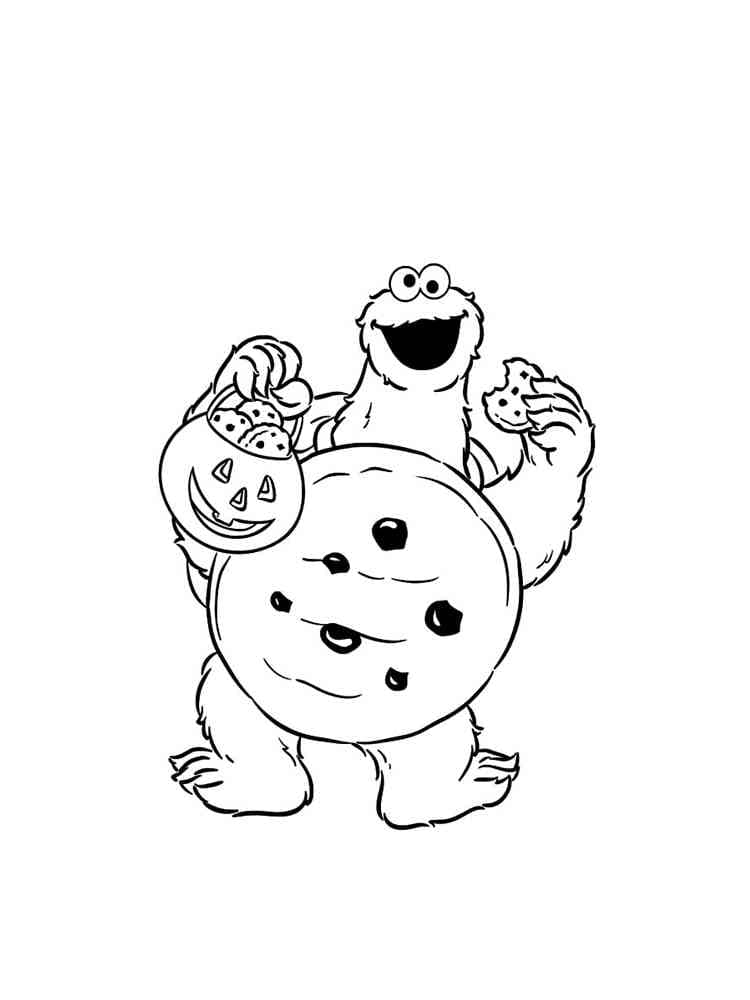 Ausdruckbarer Krümelmonster ausmalbilder
