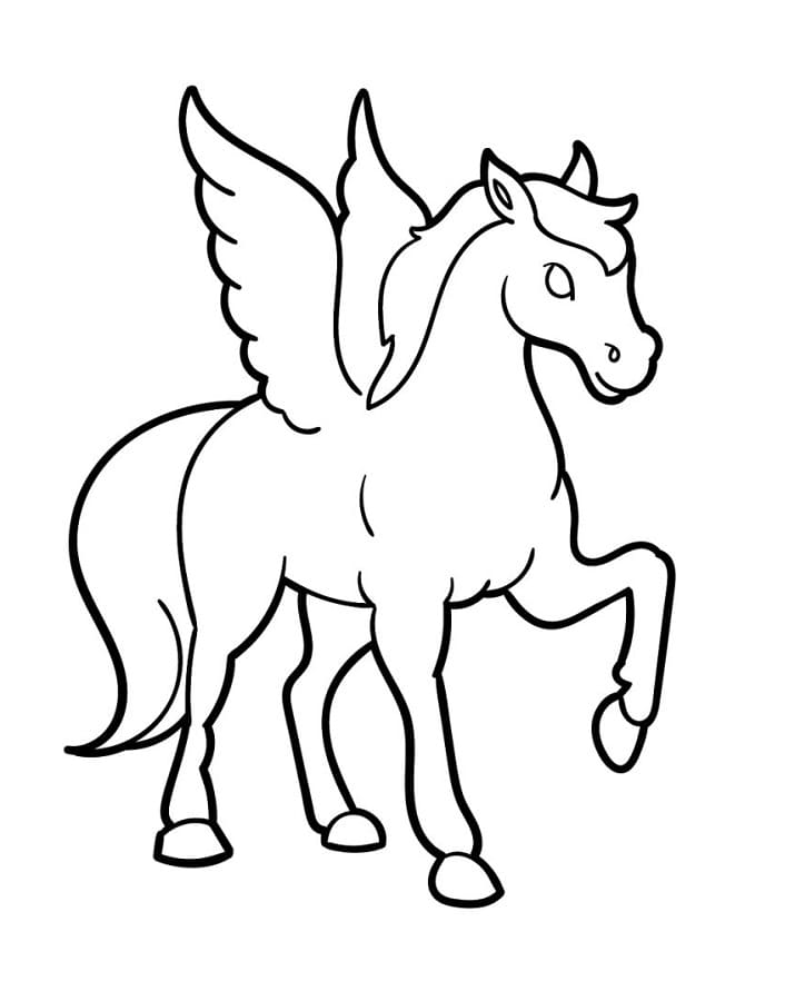 Ausdruckbarer Pegasus ausmalbilder