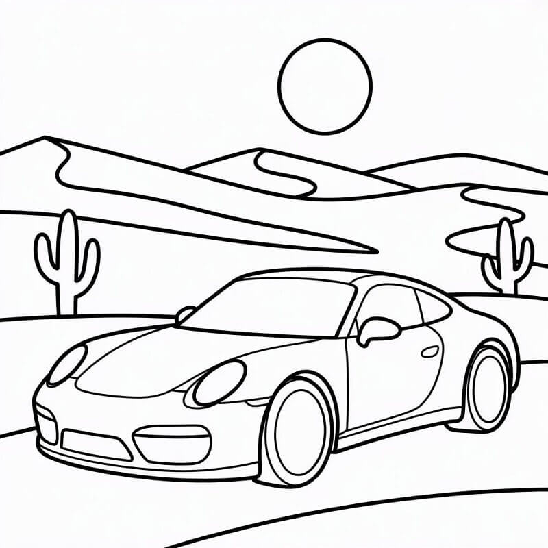 Ausdruckbarer Porsche ausmalbilder