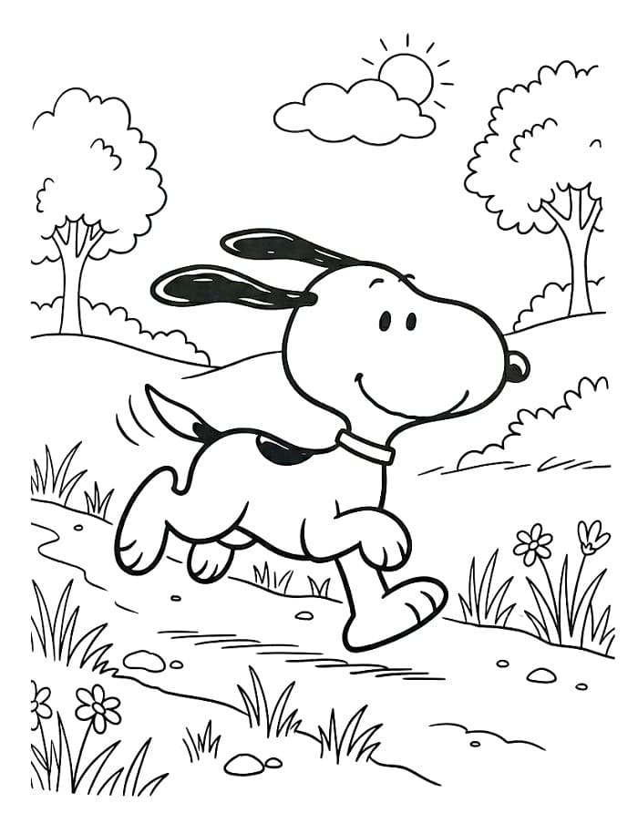 Ausdruckbarer Snoopy ausmalbilder