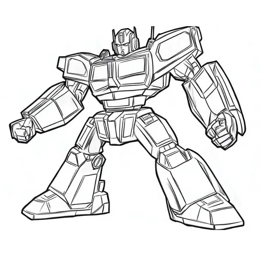 Ausdruckbarer kostenloser Optimus Prime ausmalbilder