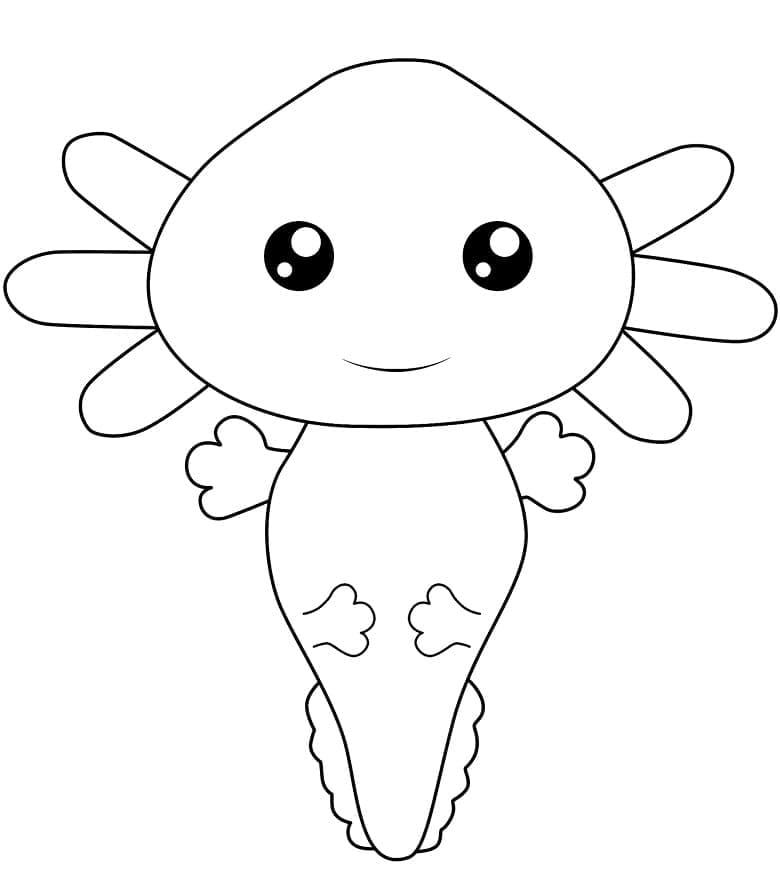 Ausdruckbares Bild von Axolotl ausmalbilder