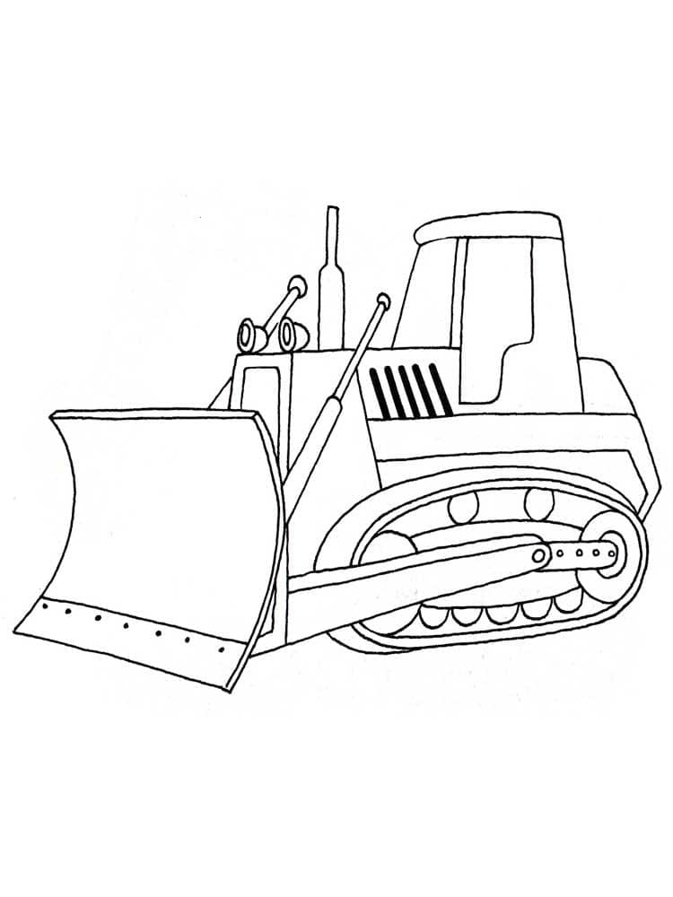 Ausdruckbares Bild von Bulldozer ausmalbilder