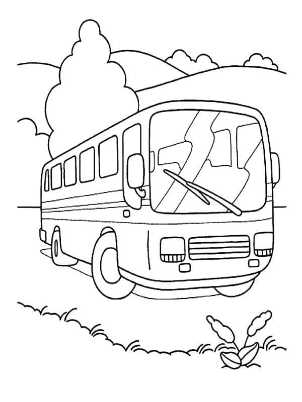 Ausdruckbares Bild von Bus ausmalbilder