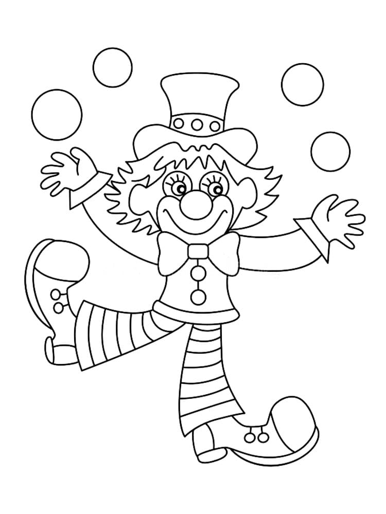 Ausdruckbares Bild von Clown ausmalbilder