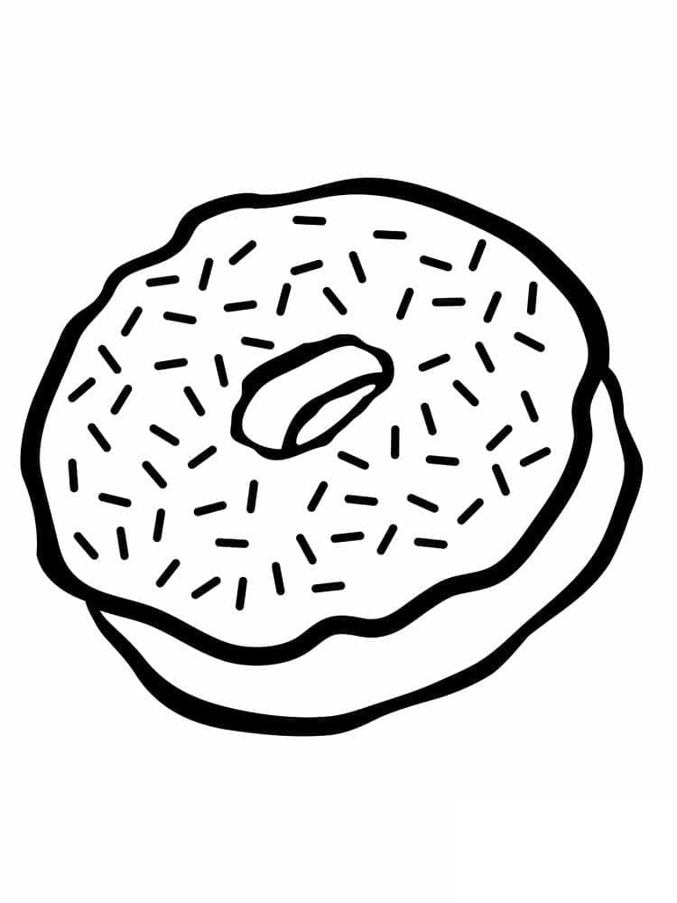 Ausdruckbares Bild von Donut ausmalbilder