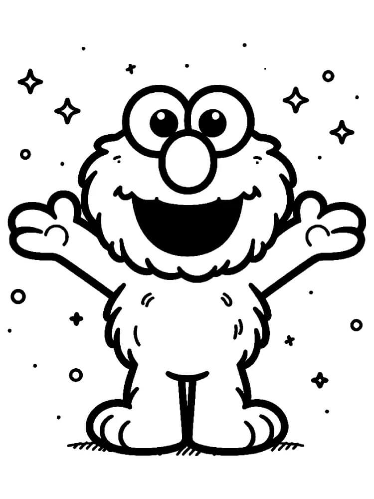 Ausdruckbares Bild von Elmo ausmalbilder