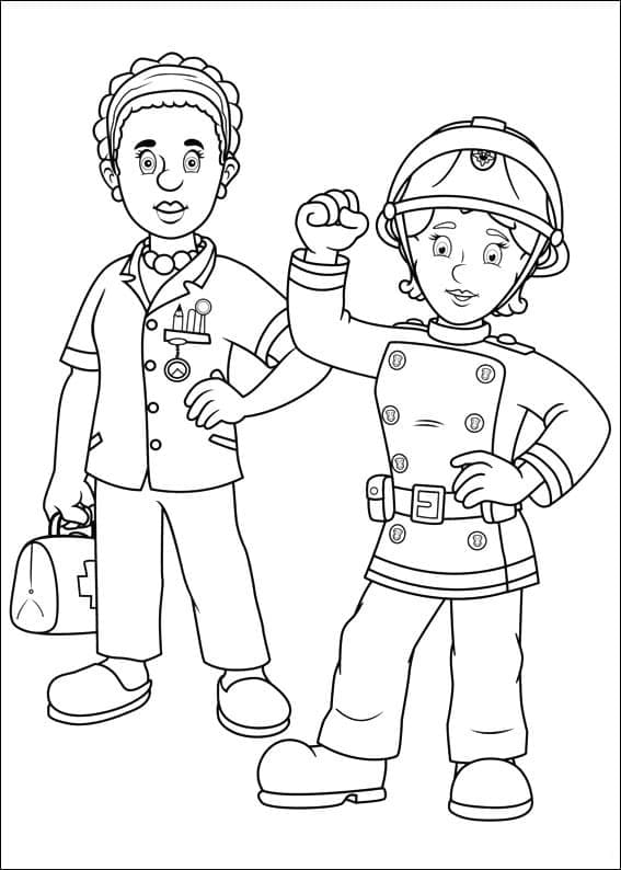 Ausdruckbares Bild von Feuerwehrmann Sam ausmalbilder