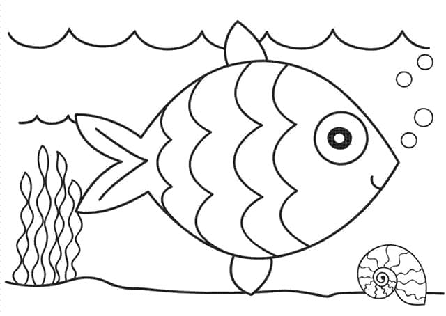 Ausdruckbares Bild von Fisch ausmalbilder