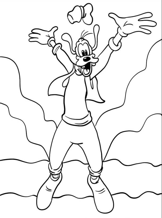 Ausdruckbares Bild von Goofy ausmalbilder