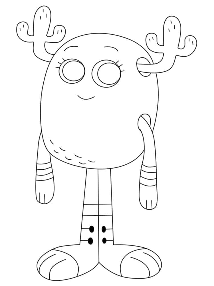 Ausdruckbares Bild von Gumball ausmalbilder