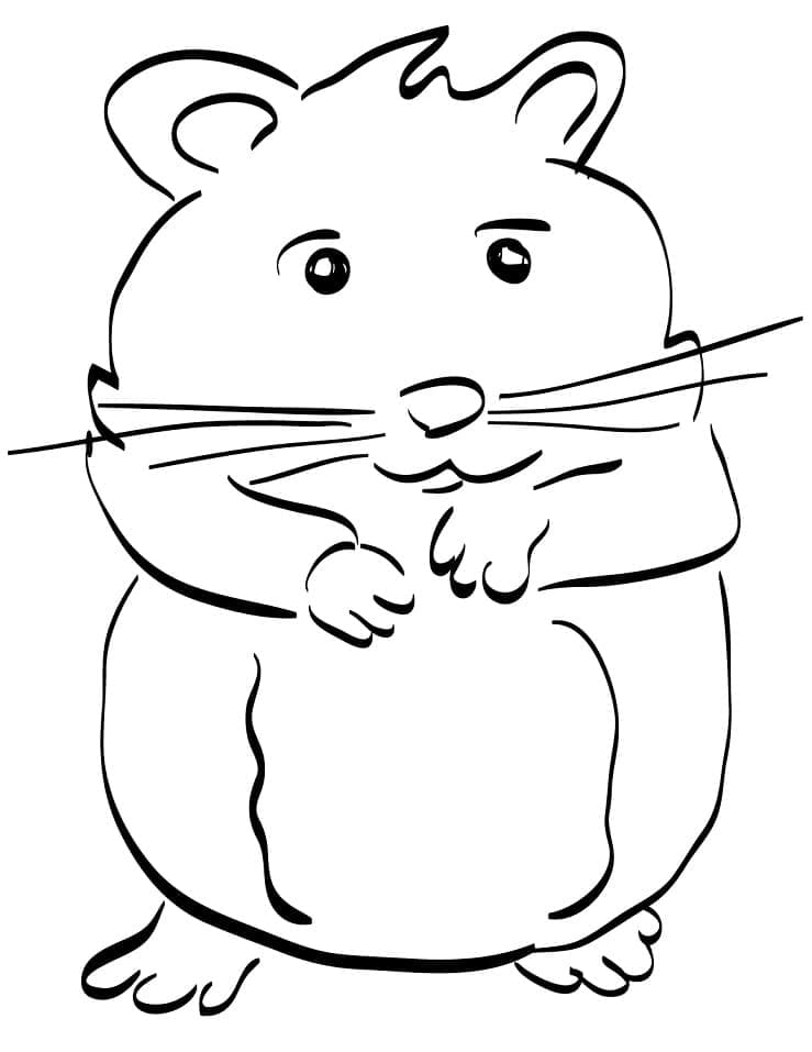Ausdruckbares Bild von Hamster ausmalbilder