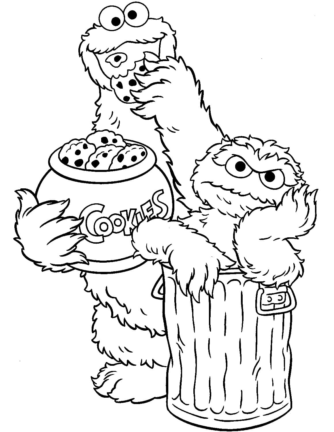Ausdruckbares Bild von Krümelmonster ausmalbilder