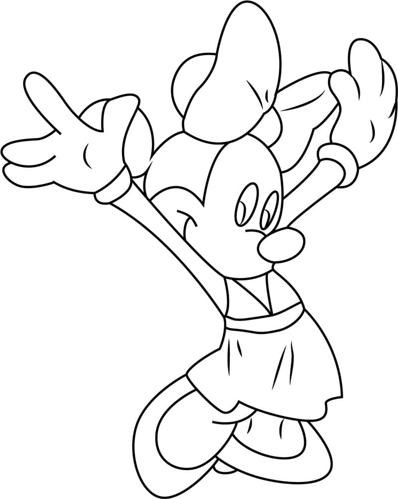 Ausdruckbares Bild von Minnie Maus ausmalbilder