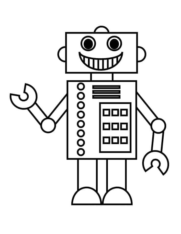 Ausdruckbares Bild von Roboter ausmalbilder