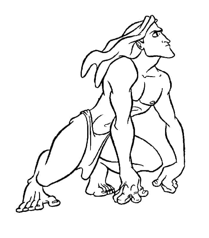 Ausdruckbares Bild von Tarzan ausmalbilder