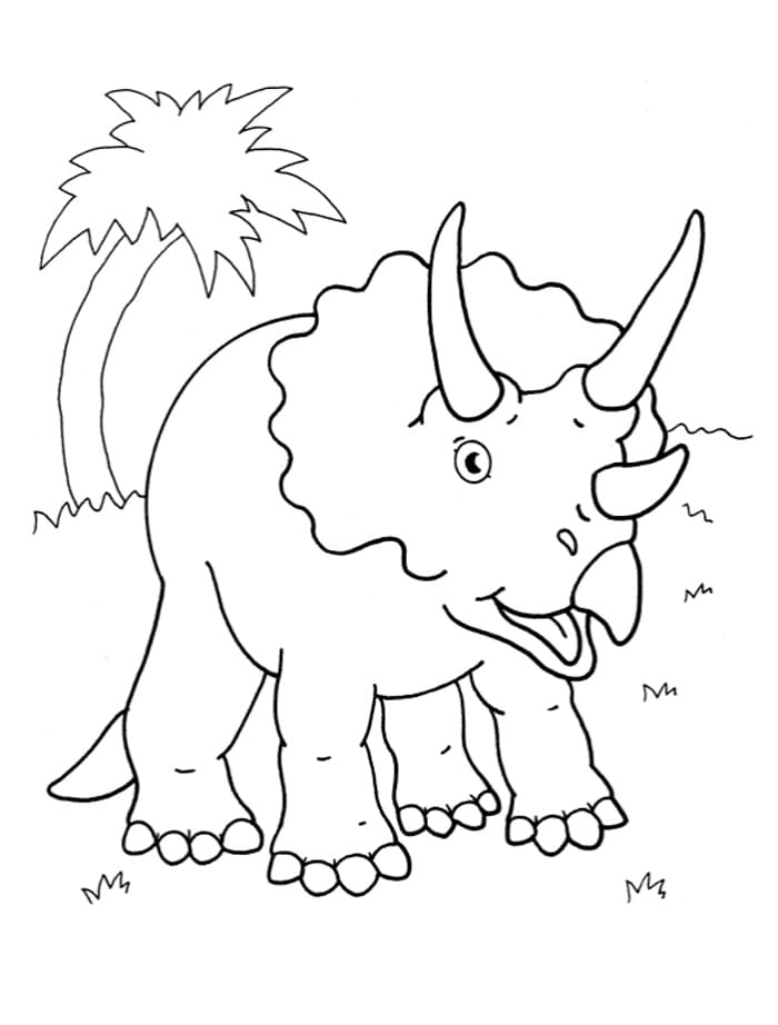Ausdruckbares Bild von Triceratops ausmalbilder