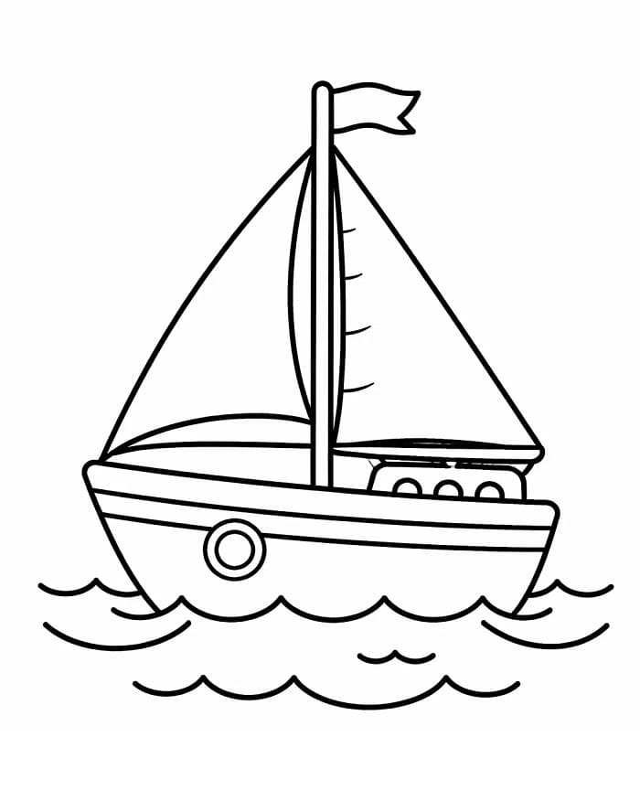 Ausdruckbares Boot ausmalbilder