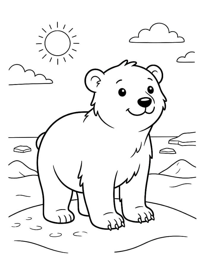 Ausdruckbares Der kleine Eisbär Bild ausmalbilder