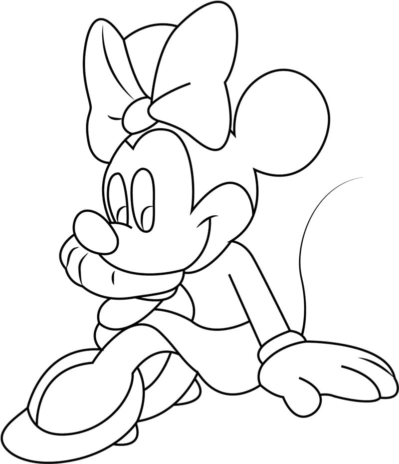 Ausdruckbares Minnie-Mouse-Bild ausmalbilder