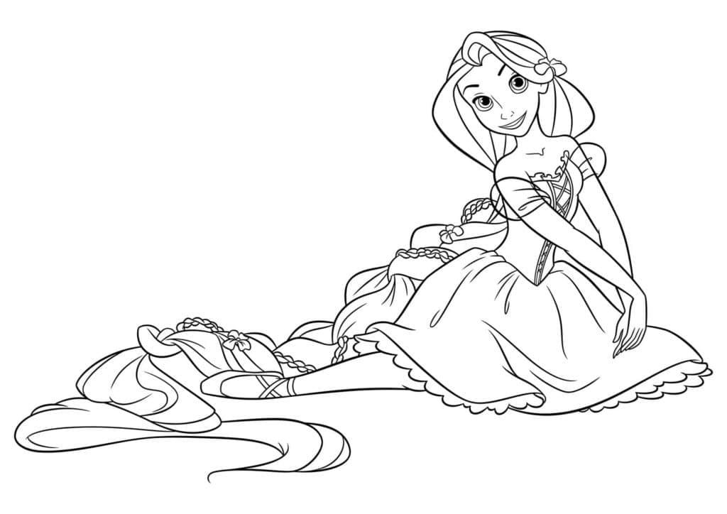 Ausdruckbares Rapunzel Motiv ausmalbilder